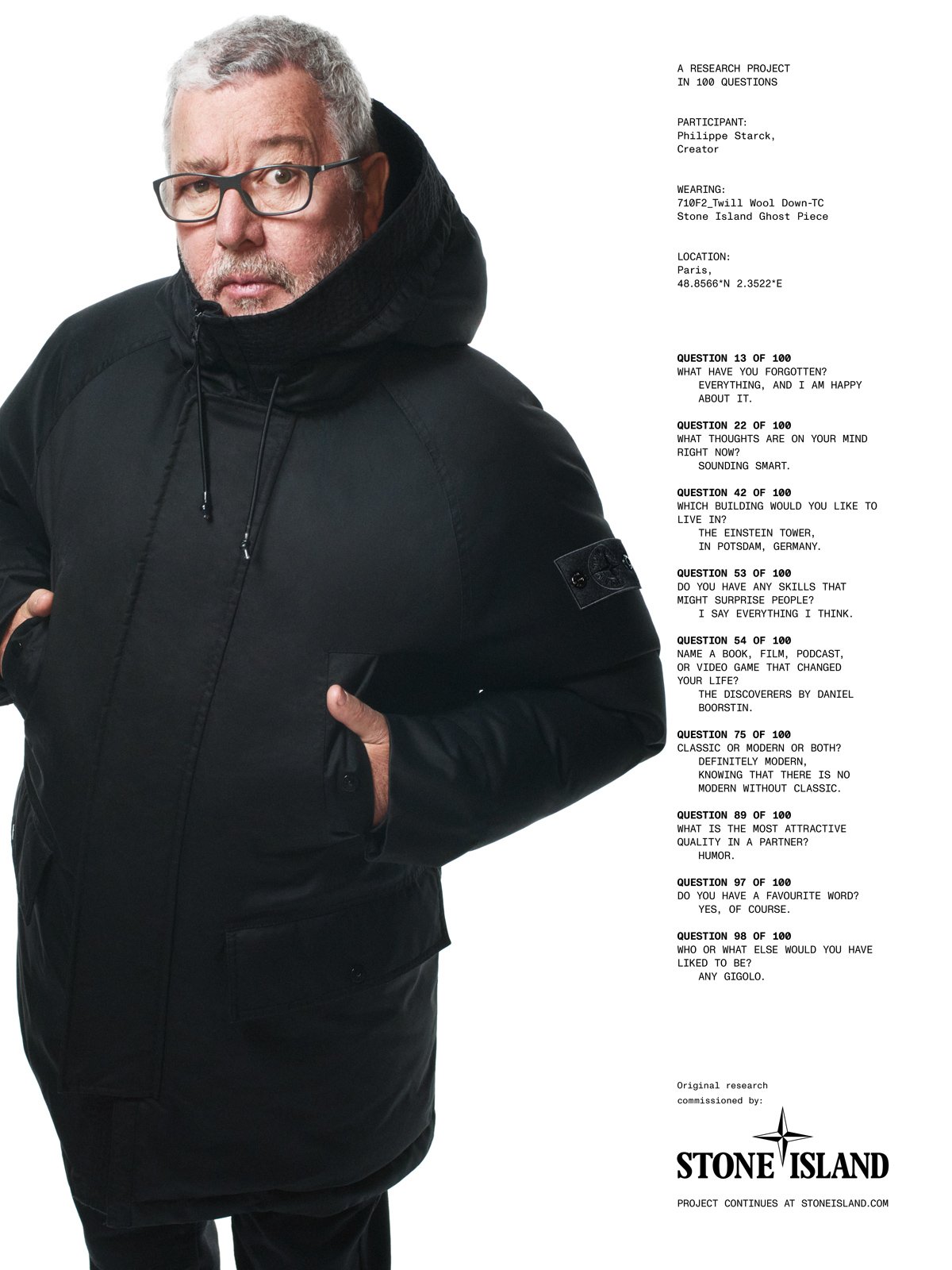 Philippe Starck for Stone Island Ghost Autumn Winter 024 025